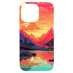 Tropical Landscape Island Background Wallpaper Iphone 14 Pro Max Black Uv Print Case by Ravend