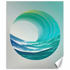 Tsunami Tidal Wave Wave Minimalist Ocean Sea Canvas 8  X 10  by Ravend