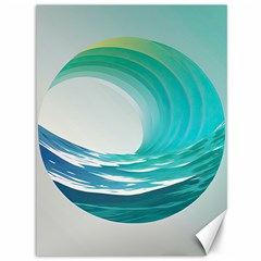 Tsunami Tidal Wave Wave Minimalist Ocean Sea Canvas 36  X 48  by Ravend