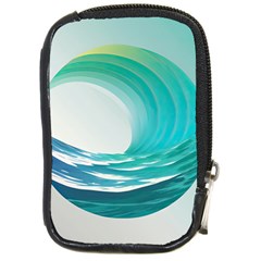 Tsunami Tidal Wave Wave Minimalist Ocean Sea Compact Camera Leather Case by Ravend