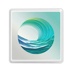 Tsunami Tidal Wave Wave Minimalist Ocean Sea Memory Card Reader (square) by Ravend