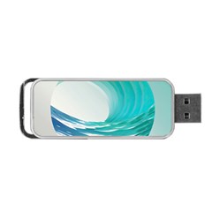 Tsunami Tidal Wave Wave Minimalist Ocean Sea Portable Usb Flash (one Side) by Ravend