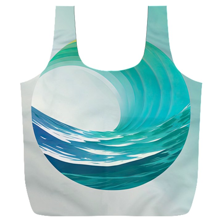 Tsunami Tidal Wave Wave Minimalist Ocean Sea Full Print Recycle Bag (XXXL)