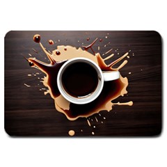 Coffee Cafe Espresso Drink Beverage Large Doormat by Ravend