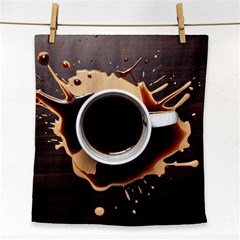 Coffee Cafe Espresso Drink Beverage Face Towel by Ravend