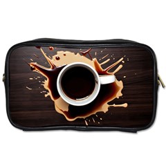 Coffee Cafe Espresso Drink Beverage Toiletries Bag (two Sides) by Ravend