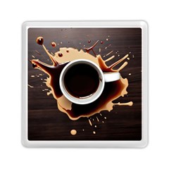 Coffee Cafe Espresso Drink Beverage Memory Card Reader (square) by Ravend