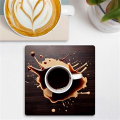 Coffee Cafe Espresso Drink Beverage Uv Print Square Tile Coaster  by Ravend