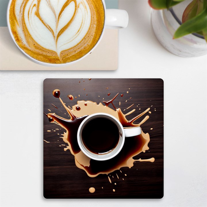 Coffee Cafe Espresso Drink Beverage UV Print Square Tile Coaster 