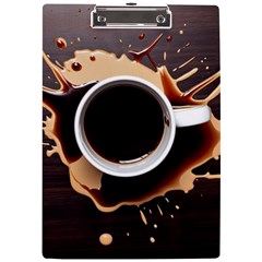 Coffee Cafe Espresso Drink Beverage A4 Acrylic Clipboard by Ravend