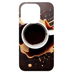 Coffee Cafe Espresso Drink Beverage Iphone 14 Pro Black Uv Print Case