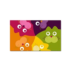 Colorful Cats Sticker Rectangular (100 Pack) by Sparkle