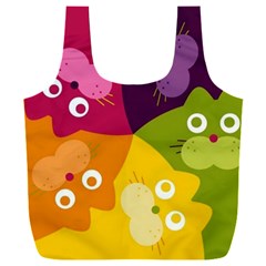 Colorful Cats Full Print Recycle Bag (xxl)