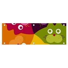 Colorful Cats Banner And Sign 6  X 2  by Sparkle