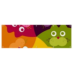 Colorful Cats Banner And Sign 12  X 4  by Sparkle