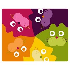 Colorful Cats Premium Plush Fleece Blanket (medium) by Sparkle