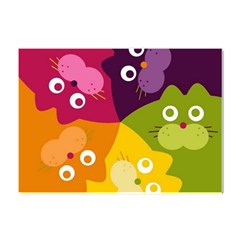 Colorful Cats Crystal Sticker (a4)