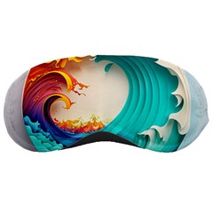 Tsunami Tidal Wave Waves Minimalist Ocean Sea Sleeping Mask by Ravend