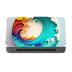 Tsunami Tidal Wave Waves Minimalist Ocean Sea Memory Card Reader With Cf by Ravend