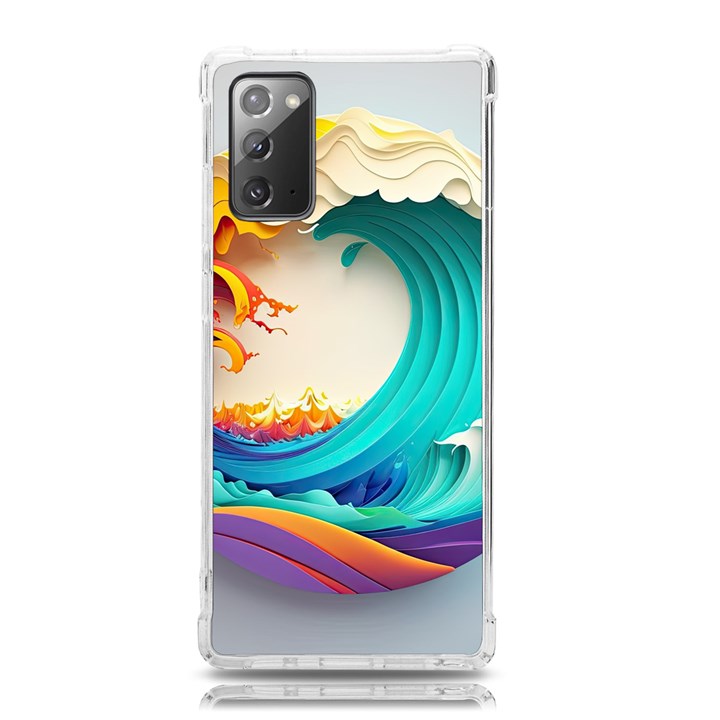 Tsunami Tidal Wave Waves Minimalist Ocean Sea Samsung Galaxy Note 20 TPU UV Case