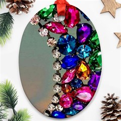 Colorful Diamonds Ornament (oval)