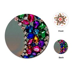 Colorful Diamonds Playing Cards Single Design (round)