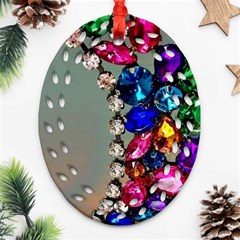 Colorful Diamonds Ornament (oval Filigree)