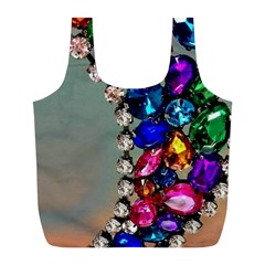 Colorful Diamonds Full Print Recycle Bag (l) by Sparkle