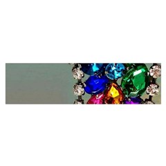 Colorful Diamonds Oblong Satin Scarf (16  X 60 ) by Sparkle