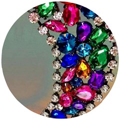 Colorful Diamonds Wooden Puzzle Round by Sparkle