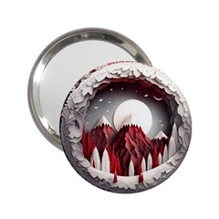 Christmas Wreath Winter Festive Season Nature 2 25  Handbag Mirrors by Ravend