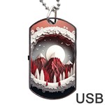 Christmas Wreath Winter Festive Season Nature Dog Tag USB Flash (One Side) Front