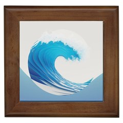 Wave Tsunami Tidal Wave Ocean Sea Water Framed Tile by Ravend