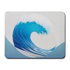 Wave Tsunami Tidal Wave Ocean Sea Water Small Mousepad by Ravend