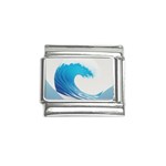 Wave Tsunami Tidal Wave Ocean Sea Water Italian Charm (9mm) Front