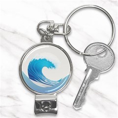 Wave Tsunami Tidal Wave Ocean Sea Water Nail Clippers Key Chain by Ravend