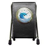 Wave Tsunami Tidal Wave Ocean Sea Water Pen Holder Desk Clock Front