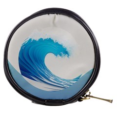 Wave Tsunami Tidal Wave Ocean Sea Water Mini Makeup Bag by Ravend