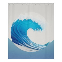 Wave Tsunami Tidal Wave Ocean Sea Water Shower Curtain 60  X 72  (medium)  by Ravend