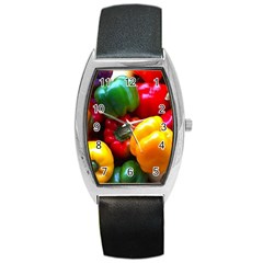 Colorful Capsicum Barrel Style Metal Watch by Sparkle