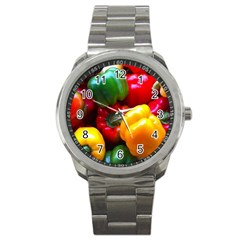 Colorful Capsicum Sport Metal Watch by Sparkle