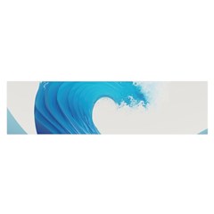 Wave Tsunami Tidal Wave Ocean Sea Water Oblong Satin Scarf (16  X 60 ) by Ravend