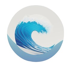 Wave Tsunami Tidal Wave Ocean Sea Water Mini Round Pill Box (pack Of 3) by Ravend