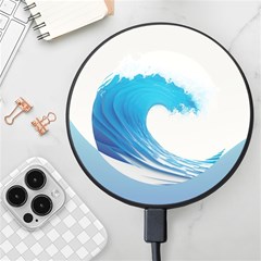 Wave Tsunami Tidal Wave Ocean Sea Water Wireless Fast Charger(black)