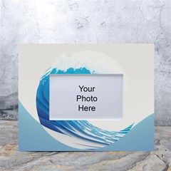 Wave Tsunami Tidal Wave Ocean Sea Water White Tabletop Photo Frame 4 x6  by Ravend