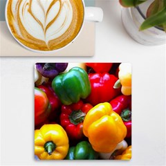 Colorful Capsicum Uv Print Square Tile Coaster  by Sparkle