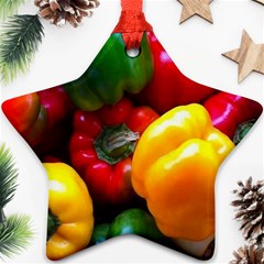 Colorful Capsicum Star Ornament (two Sides)