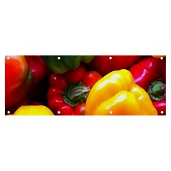 Colorful Capsicum Banner And Sign 8  X 3  by Sparkle