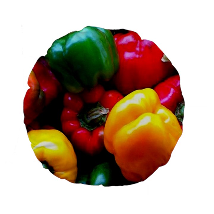 Colorful Capsicum Standard 15  Premium Round Cushions