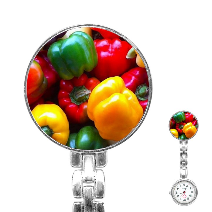 Colorful Capsicum Stainless Steel Nurses Watch